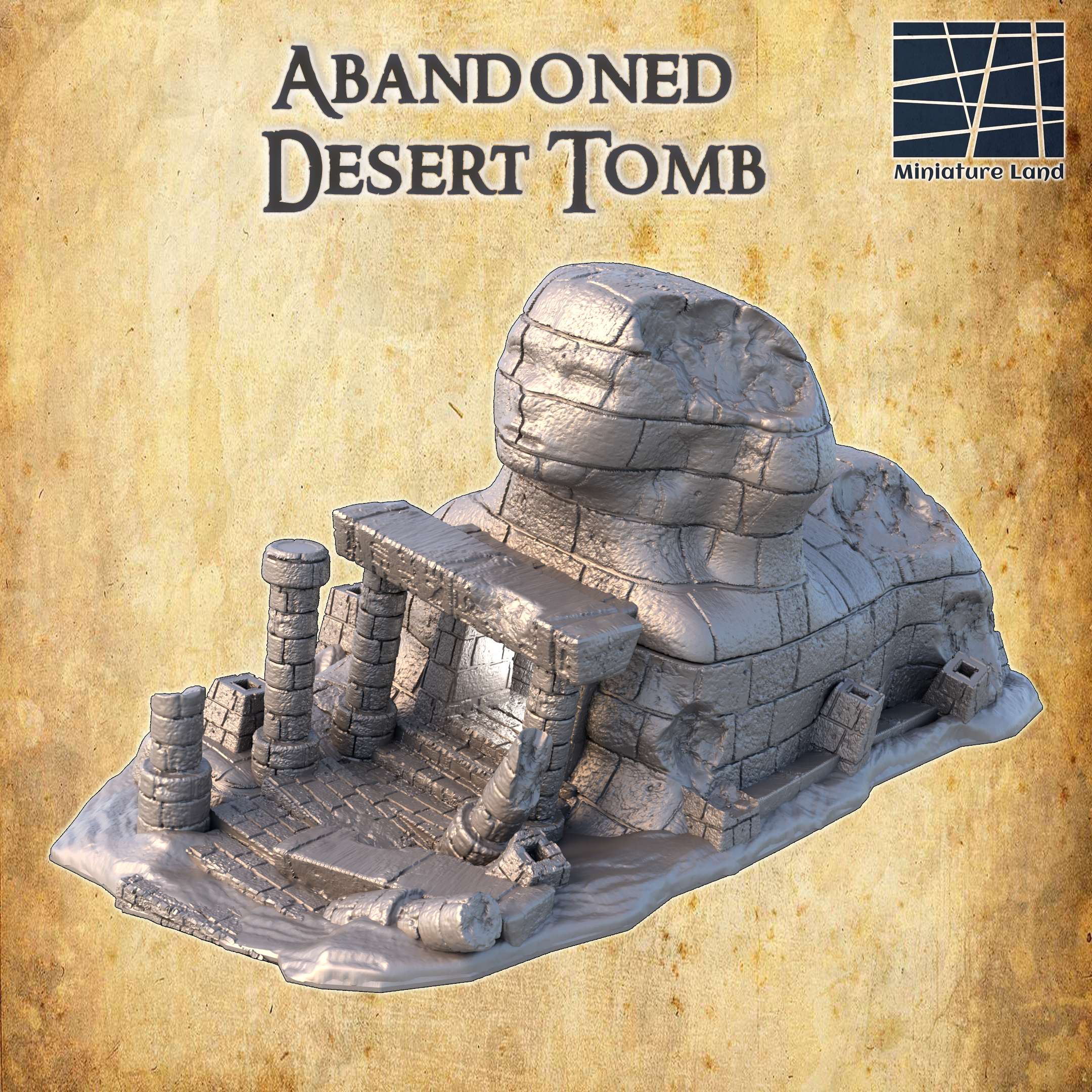 Abandoned Desert Tomb - Tabletop Terrain - 28 MM